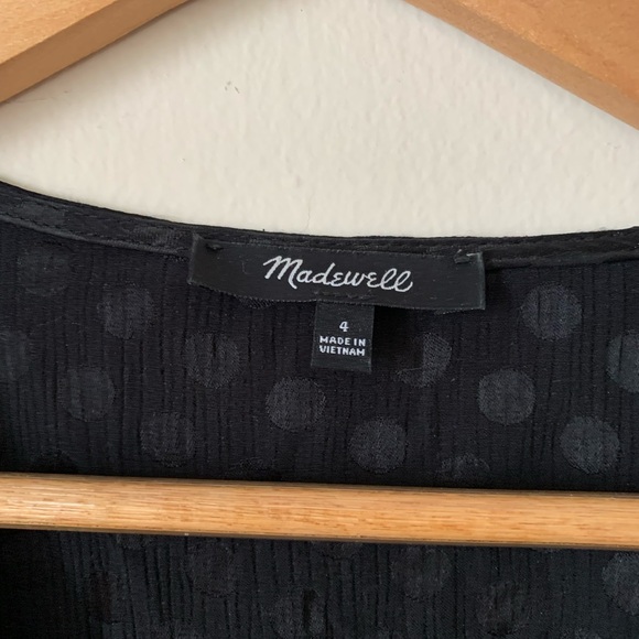 Madewell // Black Polka Dot Blouse - Picture 5 of 9